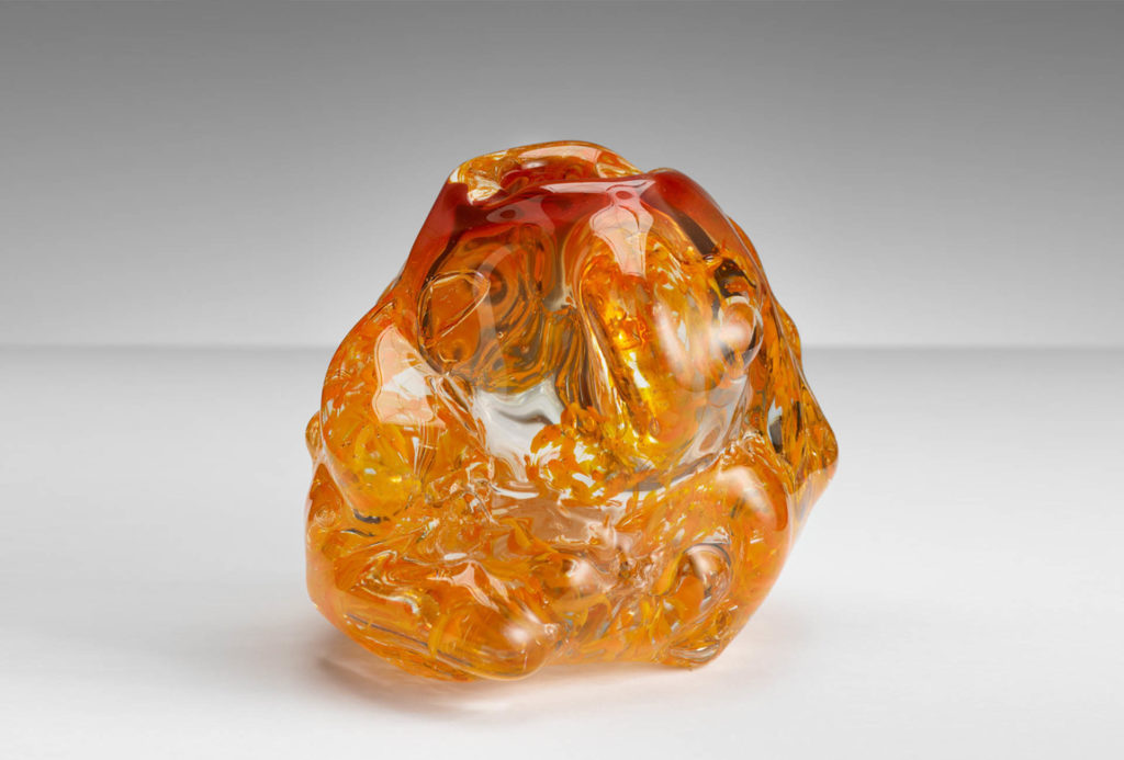 Vasenobjekt, 1997. Glas, mundgeblasen, 22 × 27 cm
