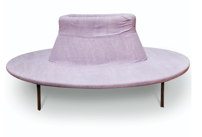 Franz West 1947 - 2012 POUF KOMPLIMENT, VERS 2003 'KOMPLIMENT', A METAL, FOAM AND COTTON STOOL BY FRANZ WEST, CIRCA 2003.