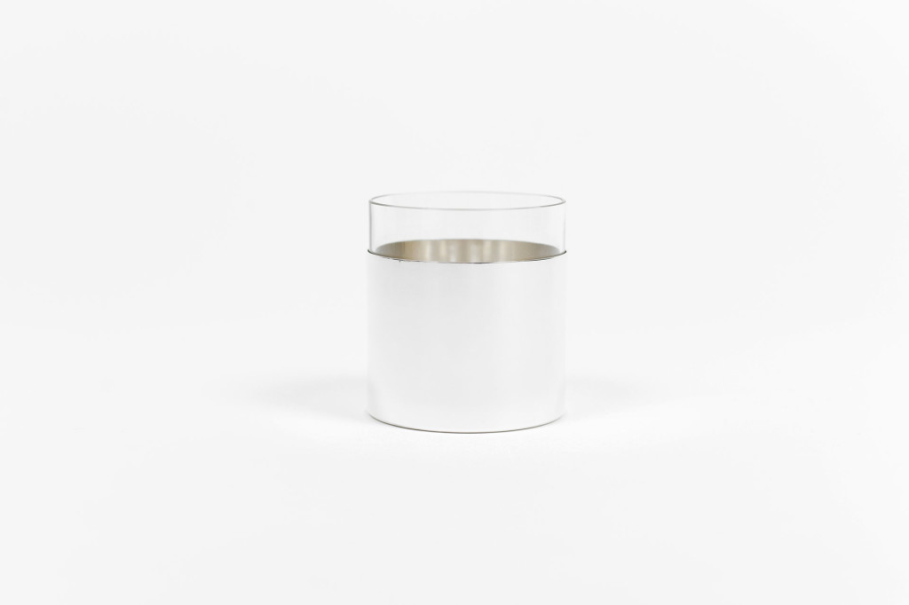 Trinkglas. Glas, Silber, H 9 cm
