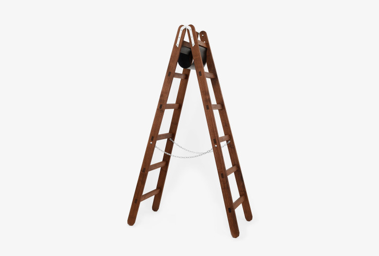 Leiter. Holz, Metall, 180 cm