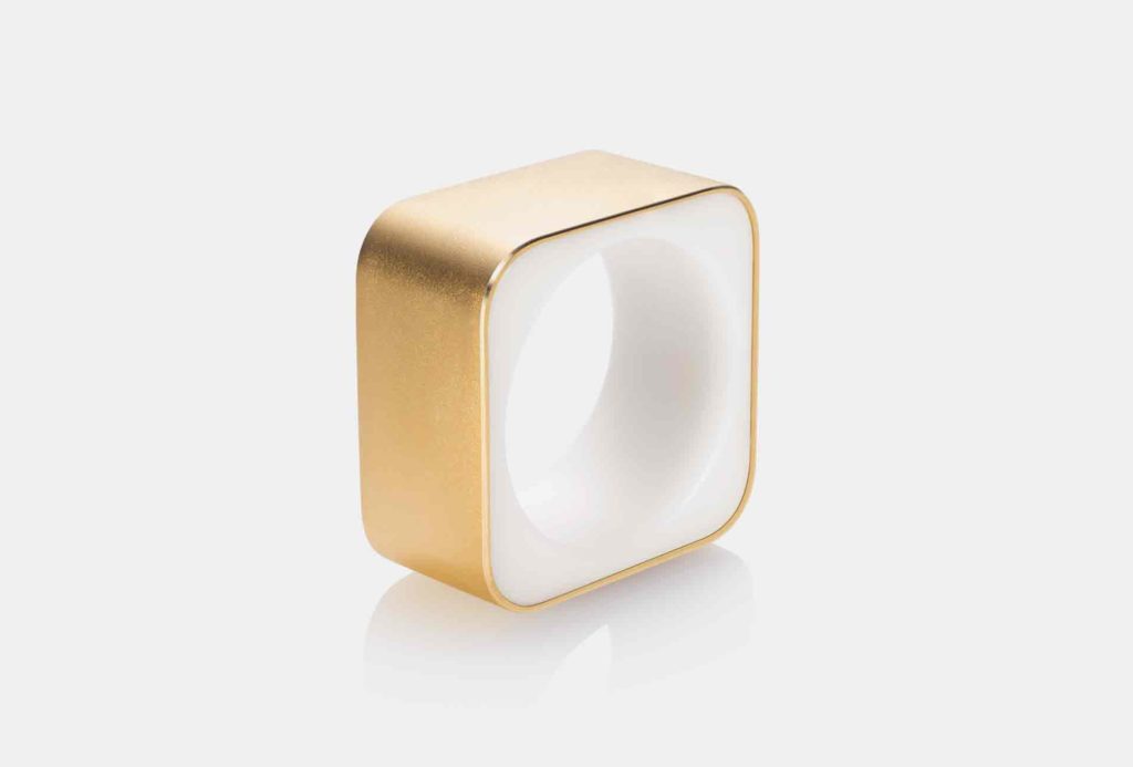 <em>Frames</em> Ring <em>No2</em>, Square. Fairtrade Gold